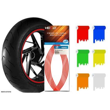 Imagem de Faixa Refletiva De Roda Para Moto Aro 14 15 16 17 18 19 20 21 - 7mm - 