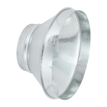 Imagem de PATIKIL Redutor de duto de 35,5 cm a 20,3 cm, redutor de duto de ar redondo de aço galvanizado, adaptador de aumentador de tubo crimpado, acoplamento de encaixe para HVAC, sistemas de ventilação