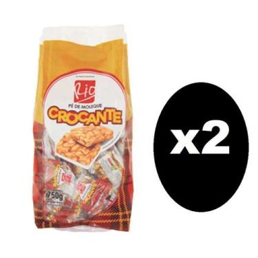 Imagem de kit 2 pacotes de Doce Pé De Moleque Crocante Rio 750 gramas