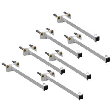 Imagem de Kit 07 Suportes Haste De Refletor Led Parede Fachada Banner Iluminação