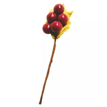 Imagem de KIT 10 Picks Galho de Arvore Natal Decoração Frutas Enfeite de Arvore 