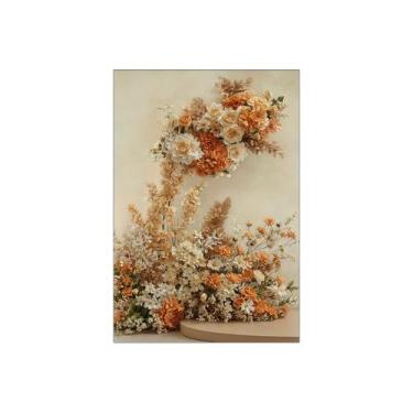 Imagem de Painel De Festa Vertical 1,50 x 2,20 - Arco de Flores Bege 122 - Via C