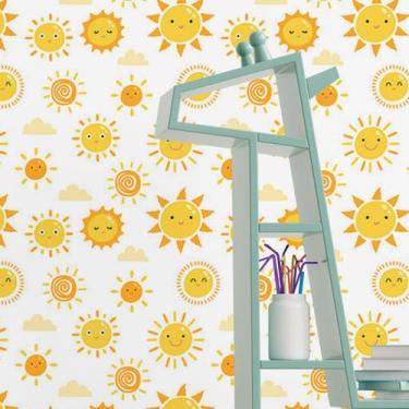 Imagem de Papel De Parede Adesivo Infantil Feliz Sol N017080 0,58X3M - Adesivo B