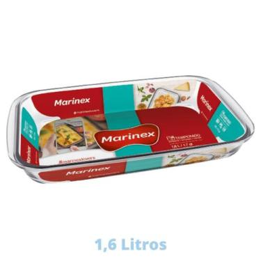 Imagem de Assadeira Travessa 1,6L Retangular Vidro Doces Torta Marinex - NADIR F
