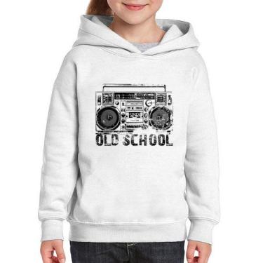 Imagem de Moletom Infantil Old School Boombox - Foca na Moda, Branco, 10
