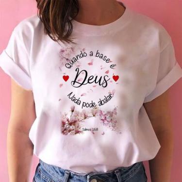 Imagem de Blusa T-shirt Camiseta Feminina Estampada, estampas evangélica - INNOV