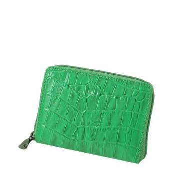 Imagem de Carteira de Couro Mariart Citrino, Croco green