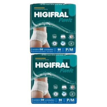 Imagem de Kit C2 Roupa Íntima Unissex P/M Adulto Pants - Higifral - Eurofral Ind