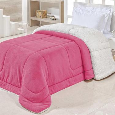 Imagem de Coberdrom Solteiro Dupla Face em Sherpa e Manta Soft 1,60m x 2,40m - P