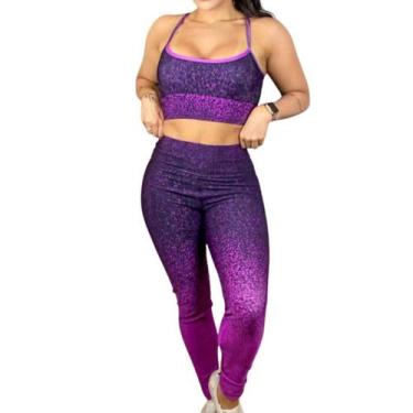 Imagem de Conjunto Fitness Degradê Legging + Top com Bojo - Gringas Model