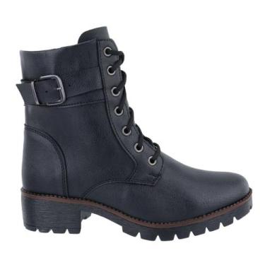 Imagem de Coturno Feminino Cano Curto Sintético - BR 2, Preto, 35