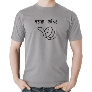 Imagem de Camiseta Algodão He's Mine - Foca na Moda, Cinza, GGG