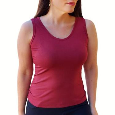 Imagem de Blusa Regata Feminina Básica Gola Redonda em Malha Viscolycra - MADALI