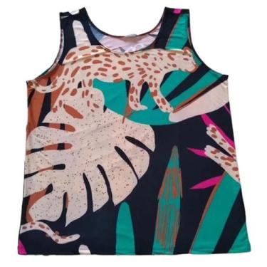 Imagem de Kit 2 blusas Femininas Plus Size Regata Liganete 38 ao 66 - BOSSI, GG