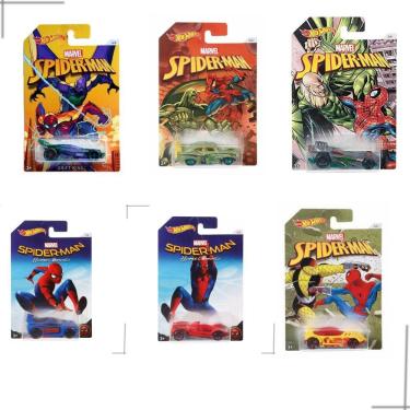Imagem de Hot Wheels Homem Aranha Kit c/ 6 carrinhos Mattel DWD18