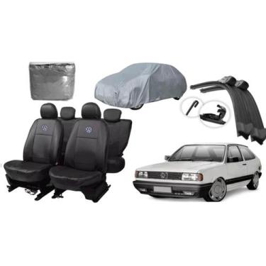 Imagem de Kit Capa de Couro Gol 86-96 + Capa de Cobrir + Limpador Multiuso - Iro