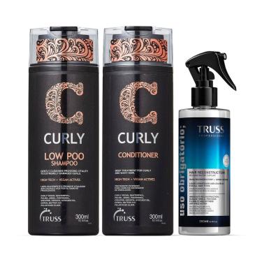Imagem de Kit TRUSS Curly Low Poo + Uso Obrigatório (3 Produtos)