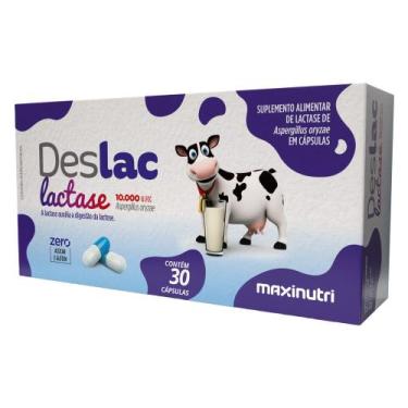 Imagem de Deslac Lactase 10.000 FCC 30 Cápsulas Maxinutri
