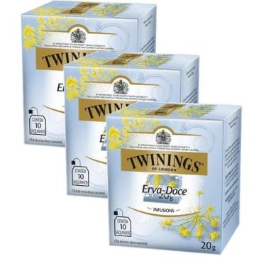 Imagem de kit 3 TWININGS OF LONDON SABOR ERVA DOCE 20G - 10 SAQUINHOS