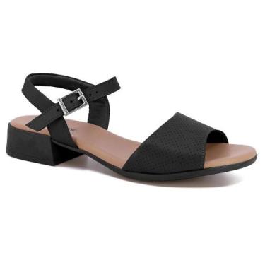 Imagem de Sandalia usaflex salto bloco ref mm1703 feminino, 36, Preto
