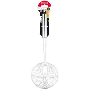 Imagem de Escumadeira Fritura Inox 34cm Batata Pastel Resistente JJB - Origianl 