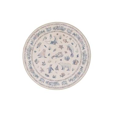 Imagem de Weaverlane Tapete lavável de lã sintética (rosa multi, 9 cm redondo)