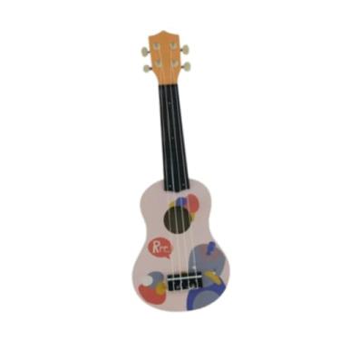 Imagem de YIJU 20,87'' Ukulele de madeira para crianças Brinquedo de brincadeira de faz de conta Guitarra infantil Brinquedo musical Ukulele de 4 cordas para , Rosa