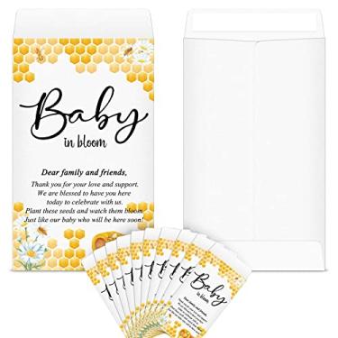 Imagem de Envelopes autoadesivos de sementes kraft para chá de bebê, 100 peças pequenas, pacotes de sementes kraft, retrô, organizador de sementes autovedantes para lembrancinhas de aniversário, sem sementes (abelha)
