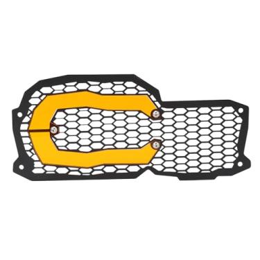 Imagem de Farol Motocicleta Capa Protetora de Aço Inoxidável Guarda Farol Longa Duração Elegante Instalação Rápida para F800gs Aventura F800r (Laranja)