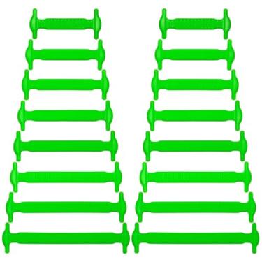 Imagem de YIIOCCC Cadarços sem amarrar para crianças e adultos elásticos de silicone elástico sem amarrar cadarços