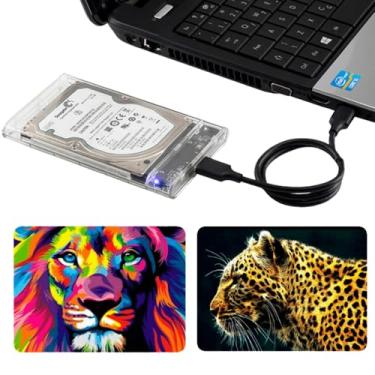 Imagem de Kit Case Externo CGHD-35, USB 3.0, SATA III, para HD/SSD 2.5", Transparente, 5Gbps e Mouse Pad Sortido, 18x22cm, Base Antiderrapante Mouse Pad Premium
