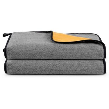 Imagem de Kit 02 Panos Flanela E Microfibra Dupla Face Toalha Para Limpeza Em Ge