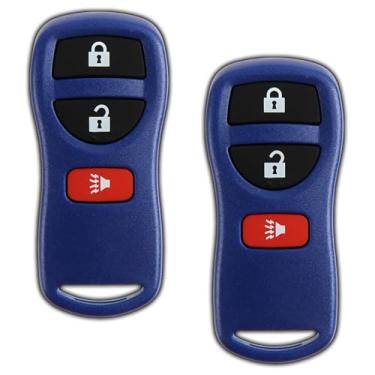 Imagem de Substituição de chave de controle remoto para carro KeylessOption sem chave para KBRASTU15, CWTWB1U733-azul (pacote com 2)