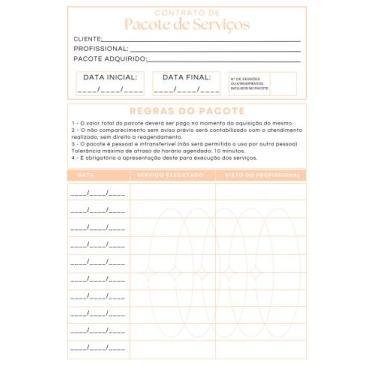 Imagem de Contrato Pacote Serviços Manicure Estética Depilação 2 Blocos - Impres