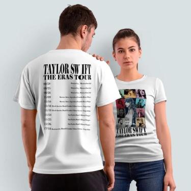 Imagem de  Camiseta Basica The Eras Tour Taylor Swift Frente E Costas - Abstract