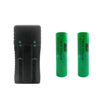 Imagem de Kit Carregador Duplo 2 Slot Bateria 26650, 18650 E 2 Bateria Bateria G