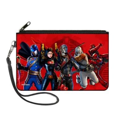 Imagem de Buckle-Down Carteira GI Joe, Zip Clutch, GI Joe Cobra Agents Group Pose e Logo Reds, lona, Vermelho, Large, Casual