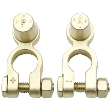 Imagem de Vkinman Terminal de bateria de 2 peças, conector de terminal de bateria de carro SAE para JIS, terminal de bateria superior negativo positivo para automóveis