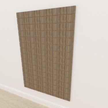 Imagem de Painel canaletado 18mm amadeirado escuro altura 180 cm comp 120 cm - E