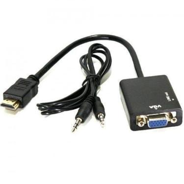 Imagem de Cabo Adaptador Conversor Hdmi Para Vga Com Saída P2 De Áudio
