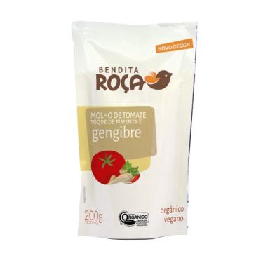 Imagem de Kit 3X: Molho de Tomate com Pimenta e Gengibre Orgânico Bendita Roça 200g