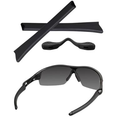 Imagem de Bwake 1 conjunto de protetores auriculares e protetores de nariz para óculos de sol Oakley Radar EV Path/Pitch/Advancer/Radar EV Path Asian Fit - Preto