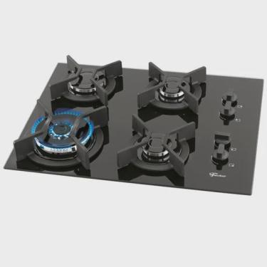 Imagem de Cooktop a Gás 4 Bocas Fischer Infinity, Mesa de Vidro, Preto 26297-57076