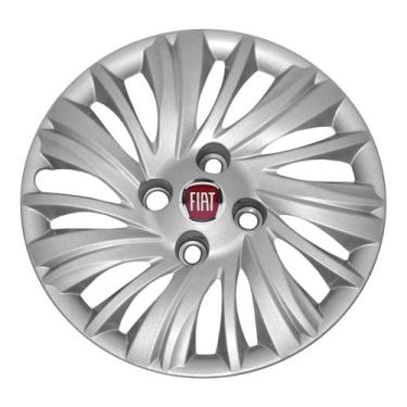 Imagem de Calota Aro 14 224CB-PTA + Emblema Alumínio Fiat V - Garagem Online Gri