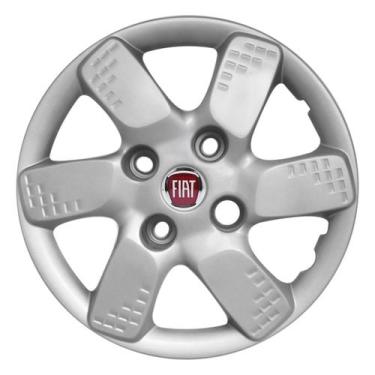 Imagem de Calota Aro 13 095CB-PTA + Emblema Alumínio Fiat V - Garagem Online Gri