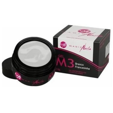 Imagem de 1 Gel unha Branco recontrução de unhas decoradas
