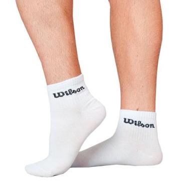 Imagem de Kit 6 Pares Meias Wilson Cano Médio Masculino Adulto, Branco, 34-38