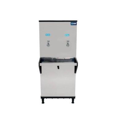 Imagem de Bebedouro Industrial de Coluna Knox 50 Litros 2 Torneiras Geladas Inox - 220V