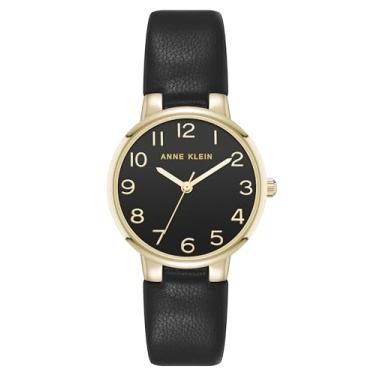 Imagem de Anne Klein Relógio feminino fácil de ler, Preto