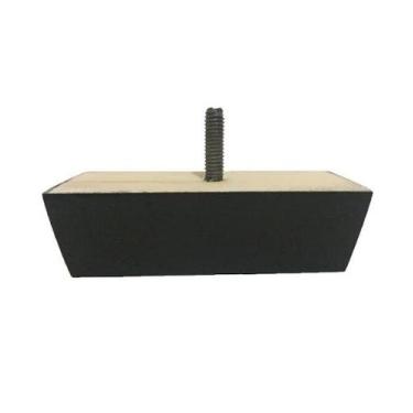 Imagem de Pé Madeira Retangular Imbuia Sofás Estofados 3cm 11cm Kit 4 Pezinhos -